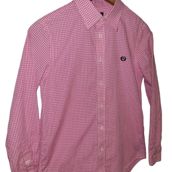 NWOT Lauren Ralph Lauren Pink and White Button Down Button Up Dress Shirt 14 - Picture 2 of 10